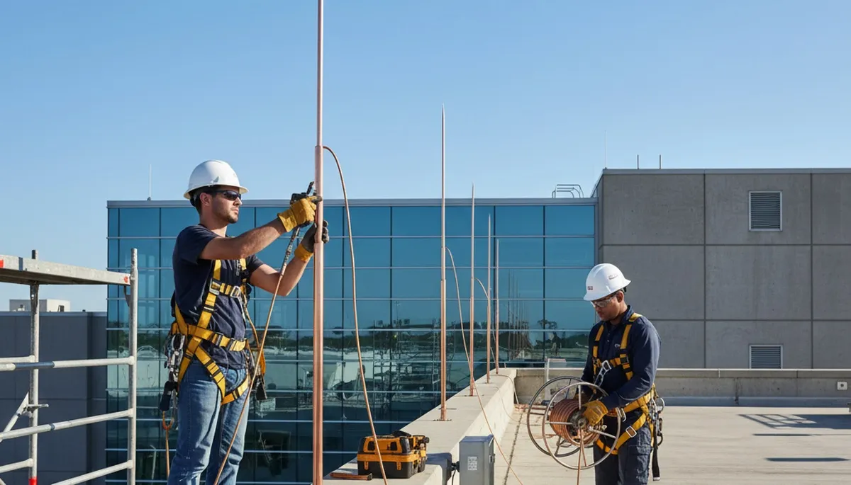 Arbor Tree Care installs lightning protection system on tree in Memphis, TN