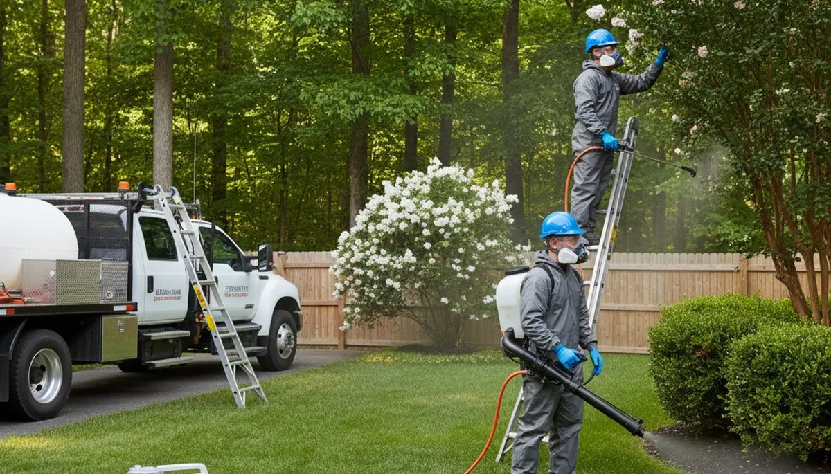 Memphis, TN tree service crew providing professional tick control for yards and homes