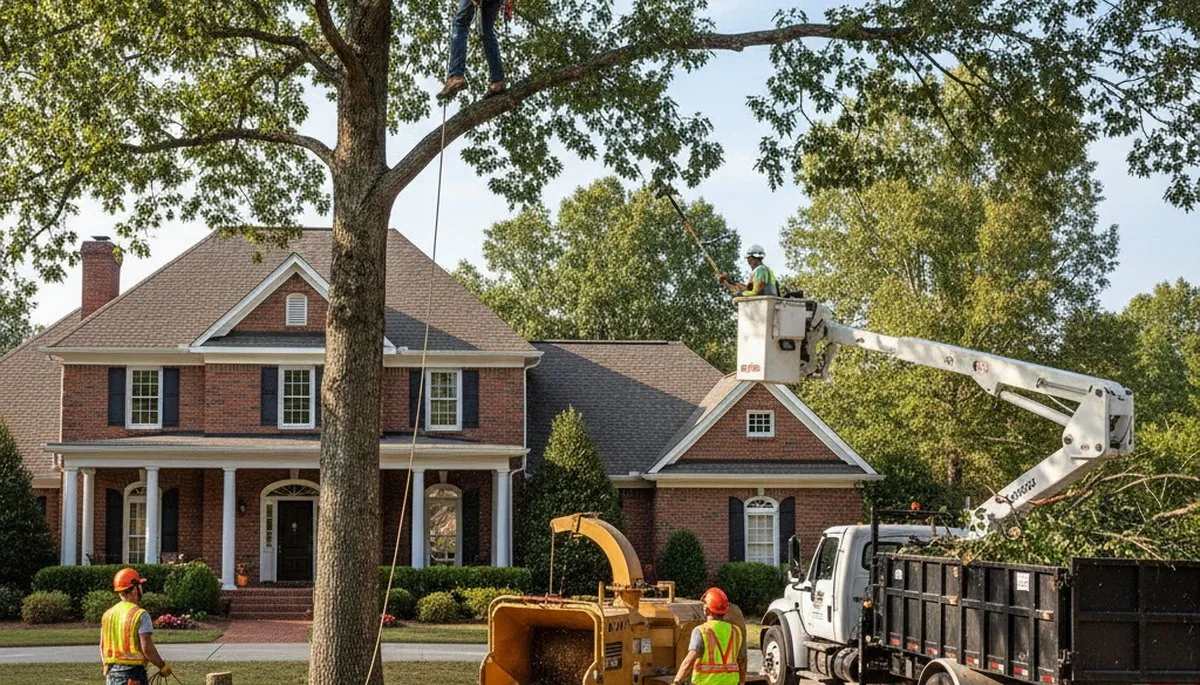 Tree service crew in Memphis, TN providing professional tree removal and trimming