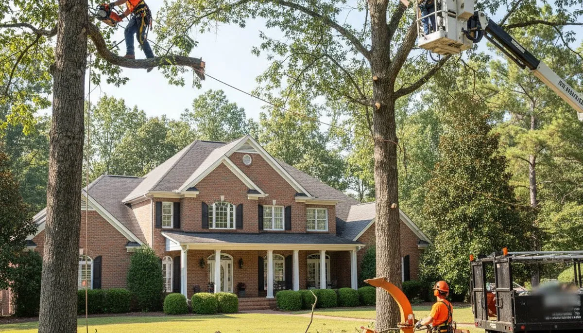 Tree service crew in Memphis, TN providing professional tree removal and trimming services